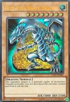 Blue-Eyes White Dragon Version 4 LCKC-EN001 Yu-Gi-Oh card from Legendary Collection Kaiba