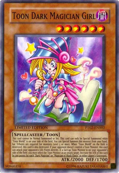 Toon Dark Magician Girl PT02-EN002 Yu-Gi-Oh card from Pharaoh Tour Promos