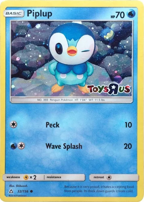 Piplup - 32/156 Toys R Us #032/156 Holofoil Pokémon card from Miscellaneous Cards & Products