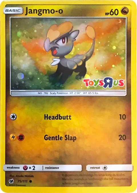 Jangmo-o - 75/111 Toys R Us Promo #075/111 Holofoil Pokémon card from Miscellaneous Cards & Products