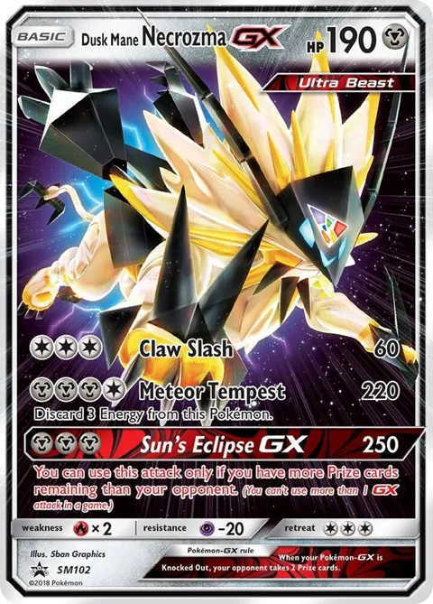 Dusk Mane Necrozma GX #SM102 Holofoil Pokémon card from SM Promos
