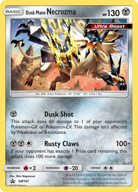 Dusk Mane Necrozma #SM107 Holofoil Pokémon card from SM Promos