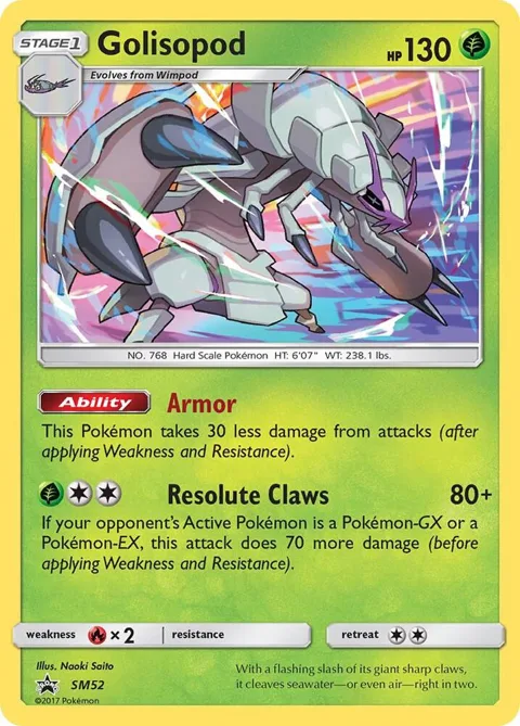 Golisopod #SM52 Holofoil Pokémon card from SM Promos