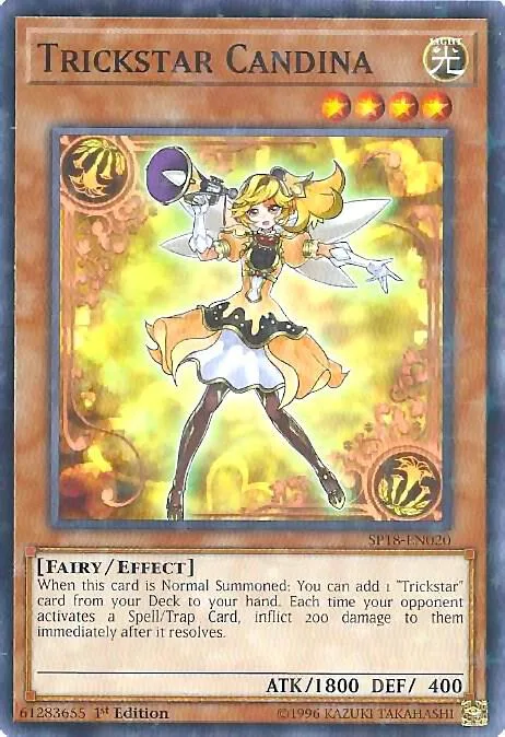 Trickstar Candina Starfoil SP18-EN020 Yu-Gi-Oh card from Star Pack VRAINS