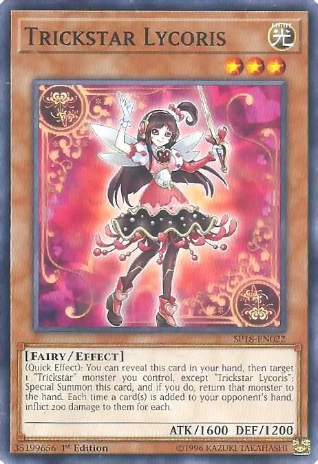 Trickstar Lycoris SP18-EN022 Yu-Gi-Oh card from Star Pack VRAINS