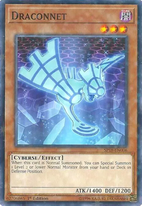 Draconnet Starfoil SP18-EN006 Yu-Gi-Oh card from Star Pack VRAINS