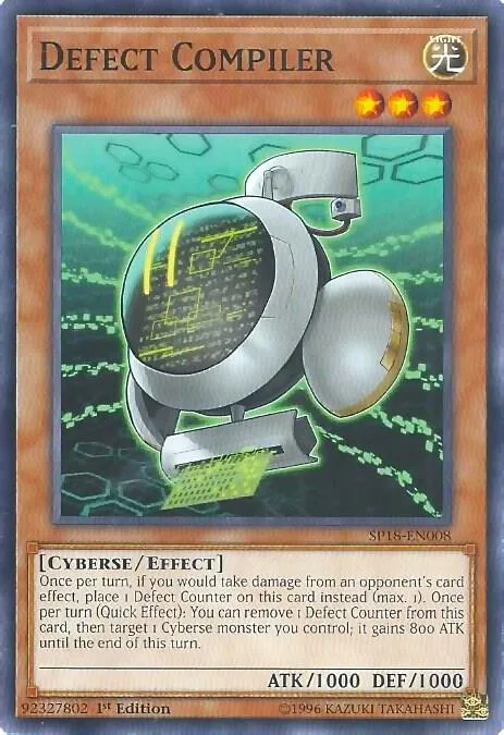 Defect Compiler SP18-EN008 Yu-Gi-Oh card from Star Pack VRAINS