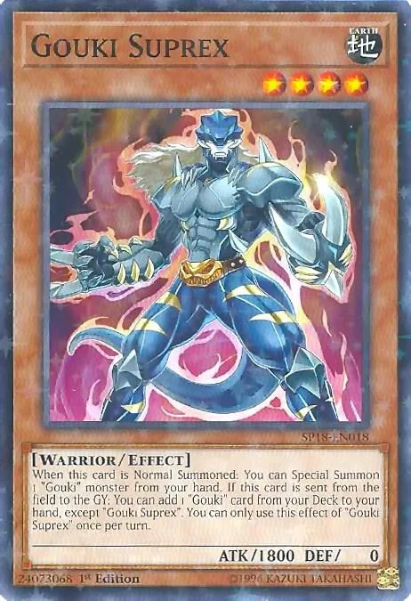 Gouki Suprex Starfoil SP18-EN018 Yu-Gi-Oh card from Star Pack VRAINS