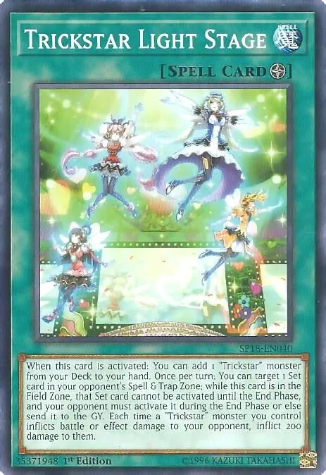 Trickstar Light Stage SP18-EN040 Yu-Gi-Oh card from Star Pack VRAINS