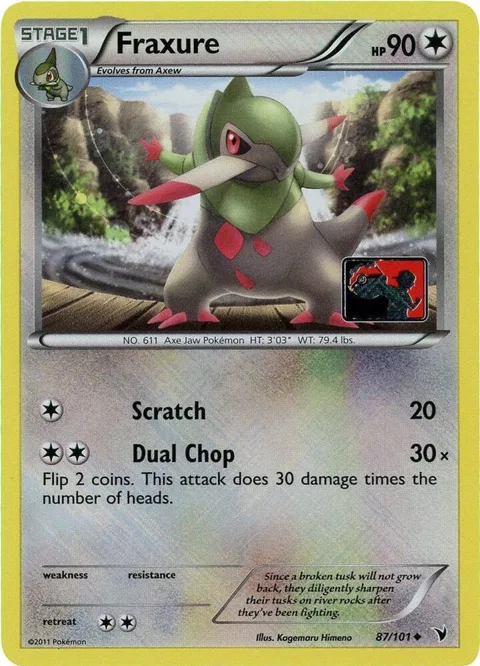 Fraxure - 87/101 League Promo #087/101 Reverse Holofoil Pokémon card from League & Championship Cards