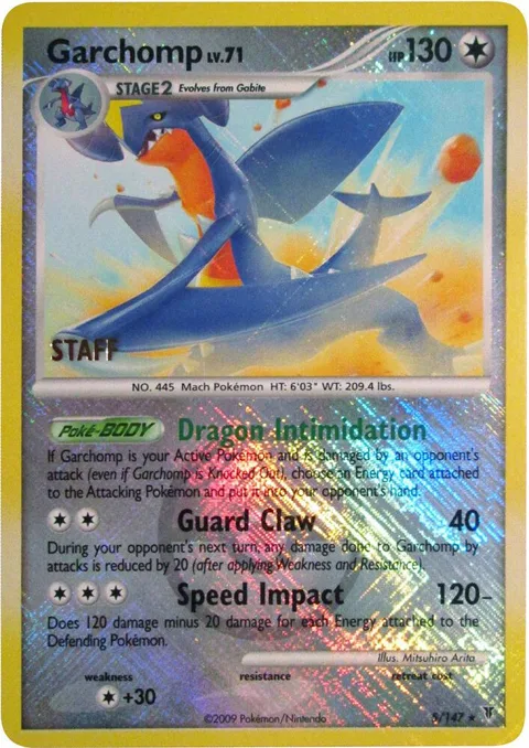 Garchomp - 5/147 Championship Promo [Staff] #005/147 Reverse Holofoil Pokémon card from League & Championship Cards