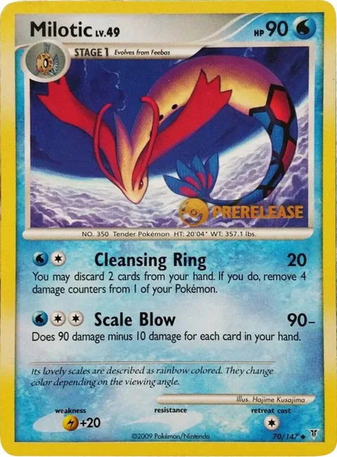 Milotic - 70/147 Prerelease #70/147 Pokémon card from Nintendo Promos