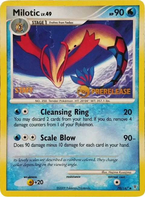 Milotic - 70/147 Prerelease [Staff] #70/147 Pokémon card from Nintendo Promos