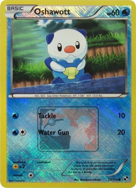 Oshawott - 27/114 League Promo #027/114 Reverse Holofoil Pokémon card from League & Championship Cards