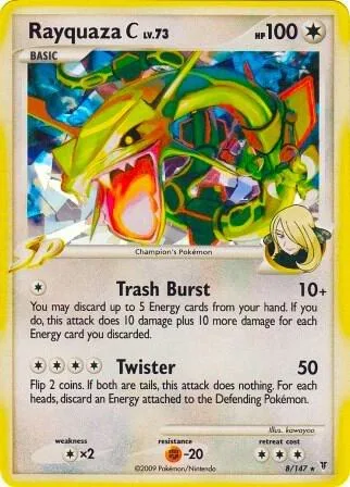 Rayquaza C - 8/147 Cracked Ice #008/147 Holofoil Pokémon card from Miscellaneous Cards & Products