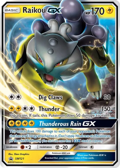 Raikou GX #SM121 Holofoil Pokémon card from SM Promos