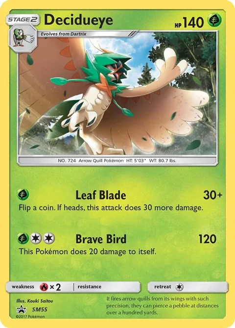 Decidueye #SM55 Holofoil Pokémon card from SM Promos