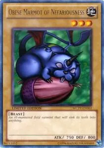 Obese Marmot of Nefariousness WCPP-EN003 Yu-Gi-Oh card from World Championship 2010 Card Pack