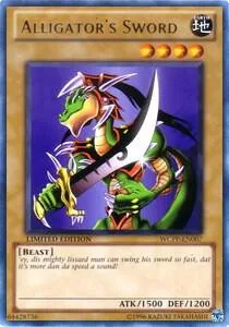Alligator's Sword WCPP-EN007 Yu-Gi-Oh card from World Championship 2010 Card Pack