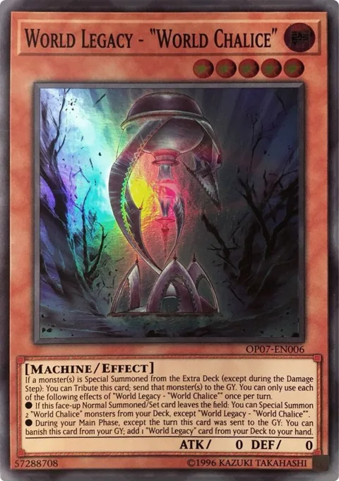 World Legacy - "World Chalice" OP07-EN006 Yu-Gi-Oh card from OTS Tournament Pack 7