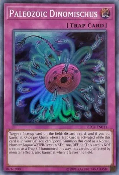 Paleozoic Dinomischus OP07-EN011 Yu-Gi-Oh card from OTS Tournament Pack 7
