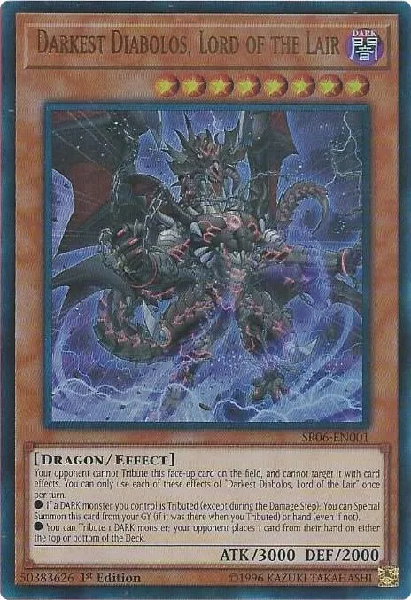Darkest Diabolos, Lord of the Lair SR06-EN001 Yu-Gi-Oh card from Structure Deck: Lair of Darkness
