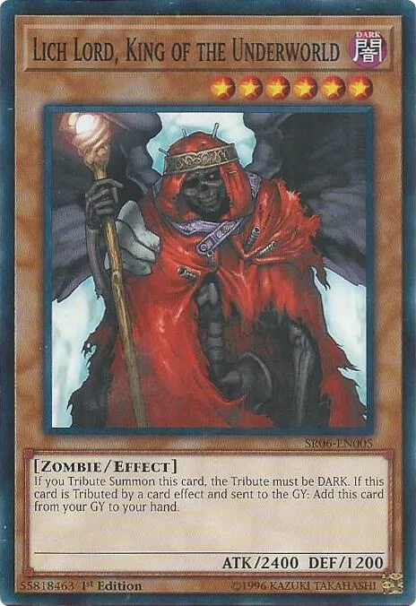 Lich Lord, King of the Underworld SR06-EN005 Yu-Gi-Oh card from Structure Deck: Lair of Darkness