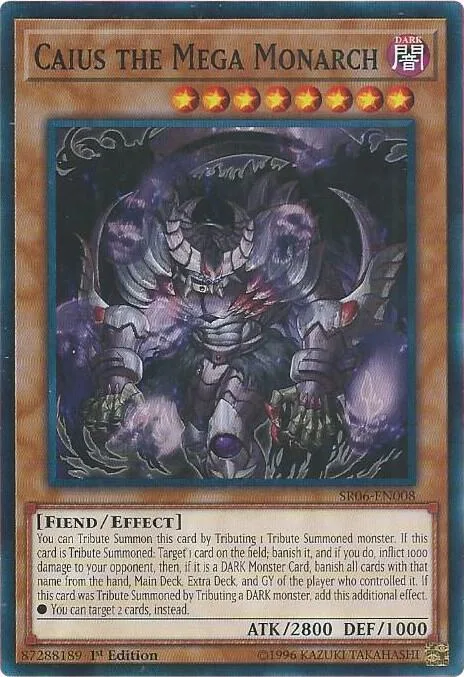 Caius the Mega Monarch SR06-EN008 Yu-Gi-Oh card from Structure Deck: Lair of Darkness