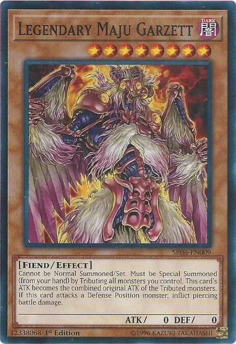 Legendary Maju Garzett SR06-EN009 Yu-Gi-Oh card from Structure Deck: Lair of Darkness