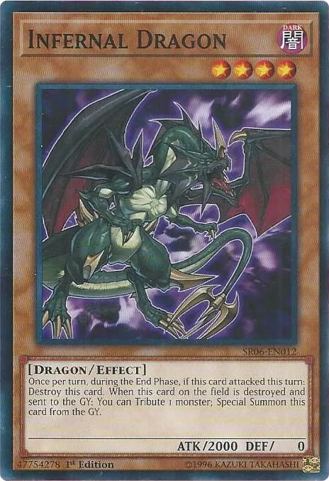 Infernal Dragon SR06-EN012 Yu-Gi-Oh card from Structure Deck: Lair of Darkness