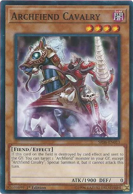 Archfiend Cavalry SR06-EN013 Yu-Gi-Oh card from Structure Deck: Lair of Darkness