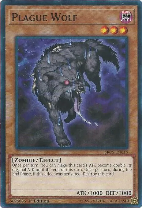 Plague Wolf SR06-EN016 Yu-Gi-Oh card from Structure Deck: Lair of Darkness