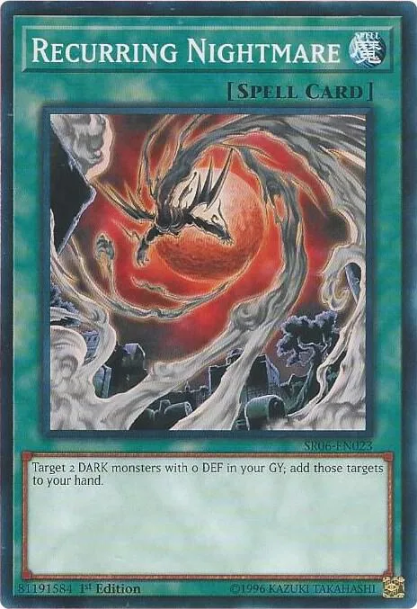 Recurring Nightmare SR06-EN023 Yu-Gi-Oh card from Structure Deck: Lair of Darkness
