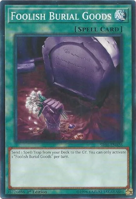 Foolish Burial Goods SR06-EN026 Yu-Gi-Oh card from Structure Deck: Lair of Darkness