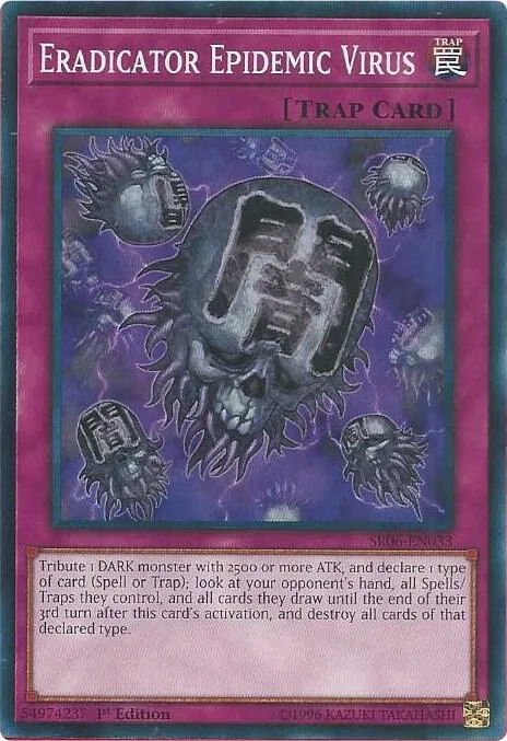 Eradicator Epidemic Virus SR06-EN033 Yu-Gi-Oh card from Structure Deck: Lair of Darkness