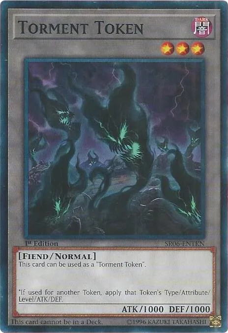 Torment Token SR06-ENTKN Yu-Gi-Oh card from Structure Deck: Lair of Darkness