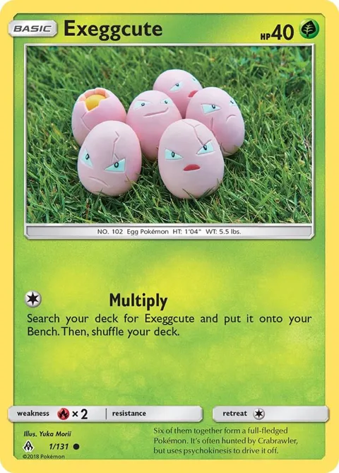 Exeggcute #1/131 Reverse Holofoil Pokémon card from SM - Forbidden Light
