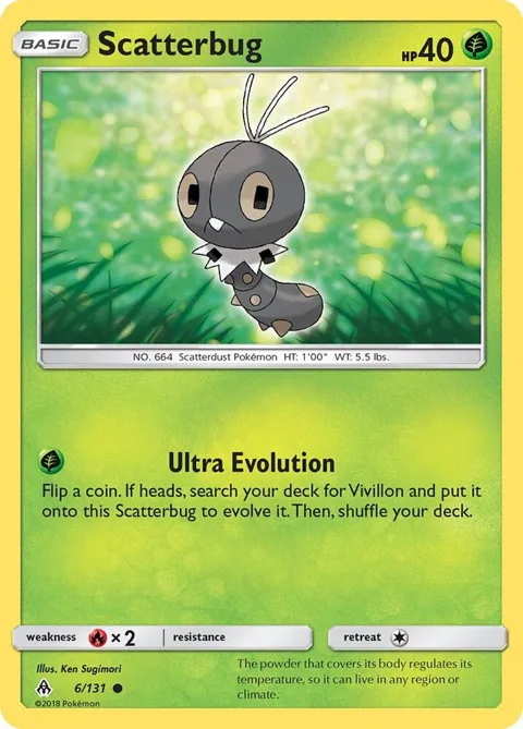 Scatterbug 6 #6/131 Pokémon card from SM - Forbidden Light
