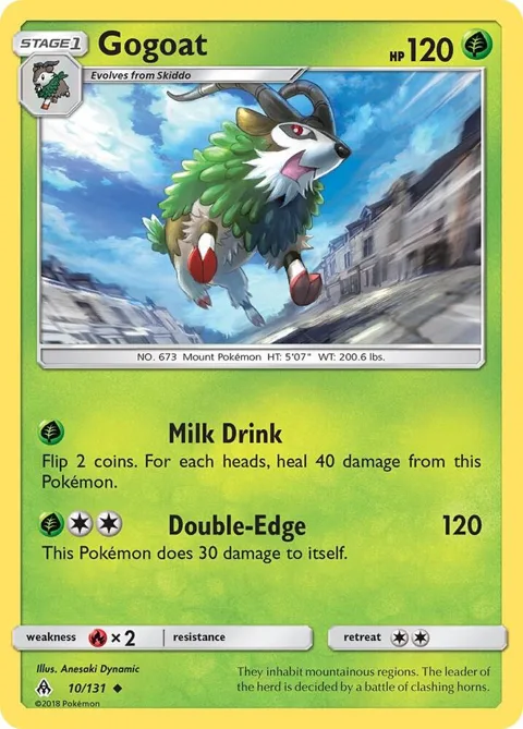 Gogoat #10/131 Pokémon card from SM - Forbidden Light