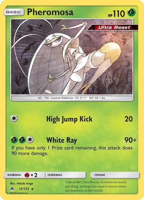 Pheromosa #11/131 Holofoil Pokémon card from SM - Forbidden Light