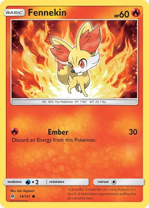 Fennekin 14 #14/131 Pokémon card from SM - Forbidden Light