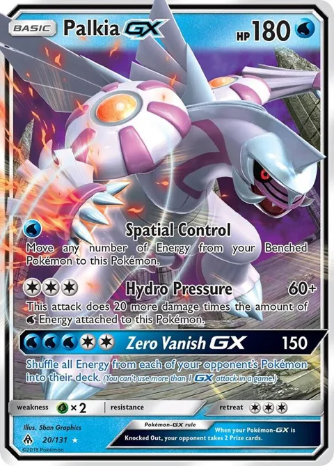 Palkia GX #20/131 Holofoil Pokémon card from SM - Forbidden Light