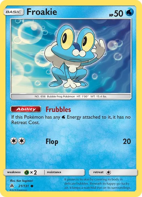 Froakie 21 #21/131 Reverse Holofoil Pokémon card from SM - Forbidden Light