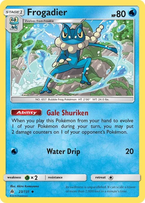 Frogadier #23/131 Reverse Holofoil Pokémon card from SM - Forbidden Light