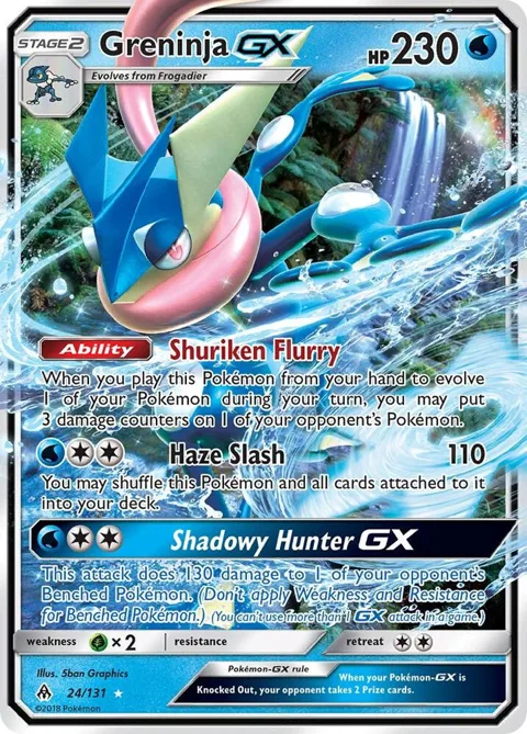 Greninja GX #24/131 Holofoil Pokémon card from SM - Forbidden Light
