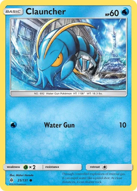 Clauncher #25/131 Pokémon card from SM - Forbidden Light