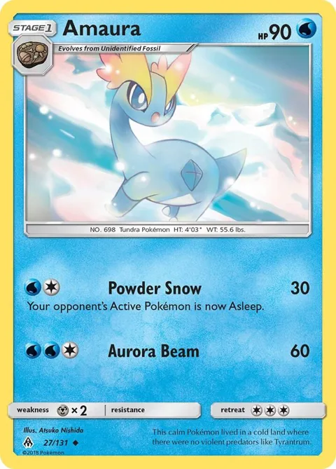 Amaura #27/131 Pokémon card from SM - Forbidden Light