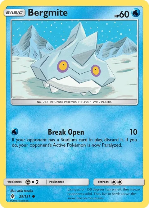 Bergmite #29/131 Pokémon card from SM - Forbidden Light