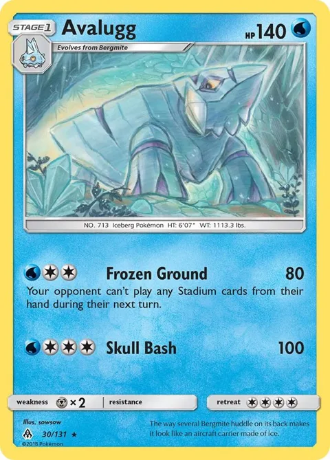 Avalugg #30/131 Reverse Holofoil Pokémon card from SM - Forbidden Light
