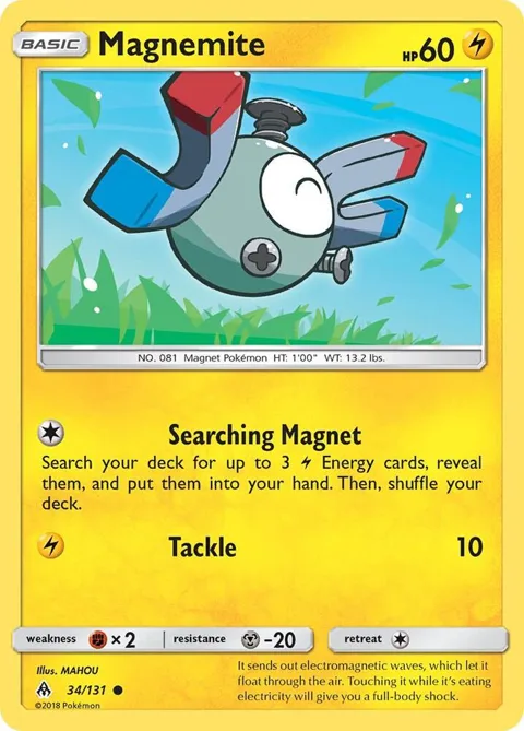 Magnemite #34/131 Reverse Holofoil Pokémon card from SM - Forbidden Light